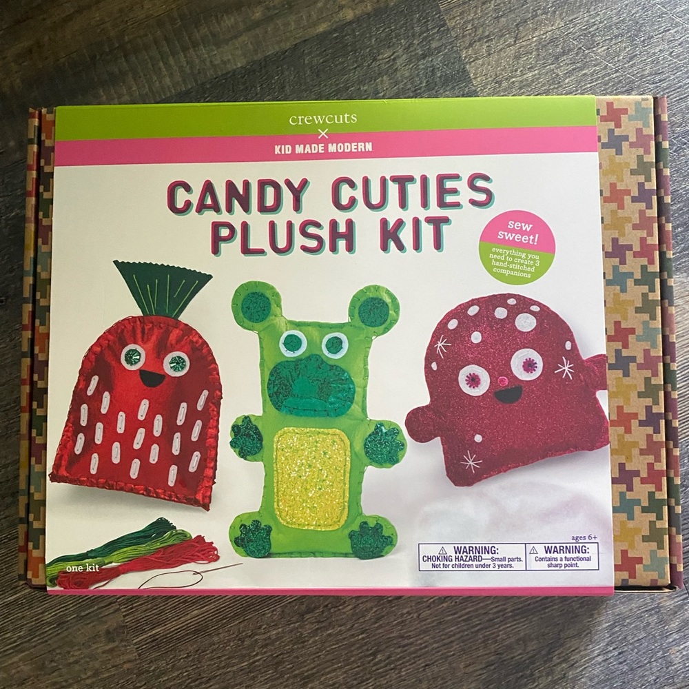 NIB CrewCuts Kids Craft Set Candy Cutes Plush Kit Ages 6+